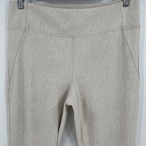 Athleta Delancey Skyline Tight Braiden Cream Textured Pull On Pants Size Large - Picture 5 of 12